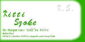 kitti szoke business card